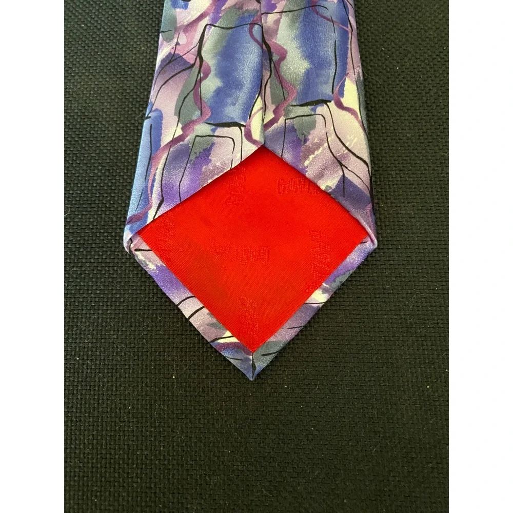 Jerry Garcia Wetlands I Collection 56 Silk‎ Necktie Purple Blue Abstract Art Tie